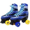 Patins Clássico Tradicional Quad 4 Rodas Roller de Rua Masculino Azul Tamanho 28 Importway BW-020- - 3