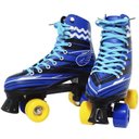 Ver imagem 2 de Patins Clássico Tradicional Quad 4 Rodas Roller de Rua Masculino Azul Tamanho 28 Importway BW-020-