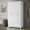 Ver imagem 5 de Guarda Roupa Casal Mobi 04 Portas Flex Branco Rosa - Móveis Albatroz