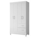 Ver imagem 1 de Guarda Roupa Casal Mobi 04 Portas Flex Branco Rosa - Móveis Albatroz