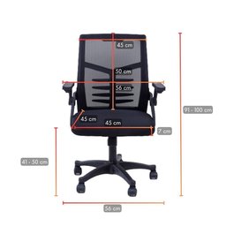 Cadeira de Escritório Comfy Prizi - Preta - 4