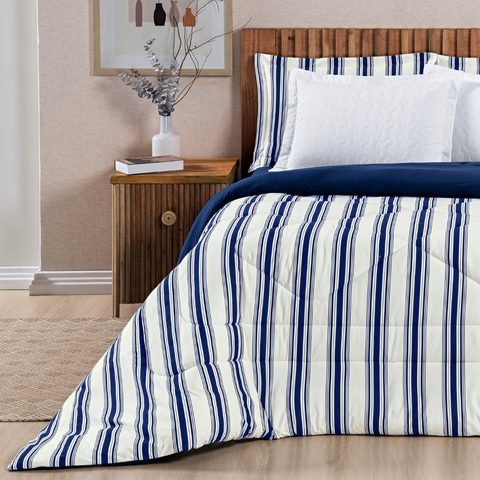Coberdrom King Size Grosso Scarlett Malha 100%algodao Fofinho Marin:azul