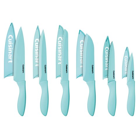 Cuisinart Conjunto de Facas de Cozinha 12 Peças com Protetores (aqua)