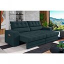 Ver imagem 1 de Sofá Oscar Plus 2,06m Retrátil/reclinável Suede Petróleo - Xflex