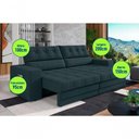 Ver imagem 2 de Sofá Oscar Plus 2,06m Retrátil/reclinável Suede Petróleo - Xflex