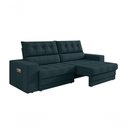 Ver imagem 5 de Sofá Oscar Plus 2,06m Retrátil/reclinável Suede Petróleo - Xflex