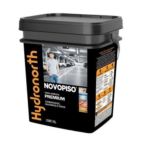 Tinta Novopiso Verde Lata 18 Litros Hydronorth Acrilica Pare