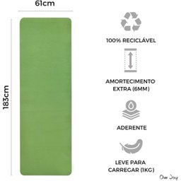 Tapete de Yoga Grande Pilates Academia Alongamento Ginastica Funcional Casa Treino Fitness Antiderra - 3