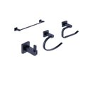 Ver imagem 1 de Kit Acessórios de Banheiro Lavabo 4 Peças Preto Fosco Luxo Ikab07