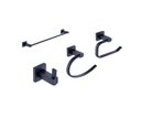 Ver imagem 1 de Kit Acessórios de Banheiro Lavabo 4 Peças Preto Fosco Luxo Ikab07