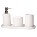 Ver imagem 1 de Kit Lavabo em Cimento Off White com 4 Peças