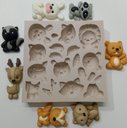 Ver imagem 1 de Molde silicone Bosque Cervo Guaxinim Coelho Esquilo Raposa Porco Espinho 8 Modelos