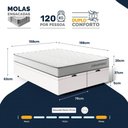Ver imagem 2 de Cama Box Baú Queen com Colchão de Molas Ensacadas Double Comfort 158198x62cm