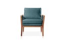 Ver imagem 2 de Poltrona Decorativa Linho Azul Lua