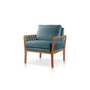 Ver imagem 1 de Poltrona Decorativa Linho Azul Lua