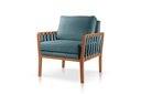 Ver imagem 1 de Poltrona Decorativa Linho Azul Lua