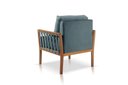 Ver imagem 3 de Poltrona Decorativa Linho Azul Lua