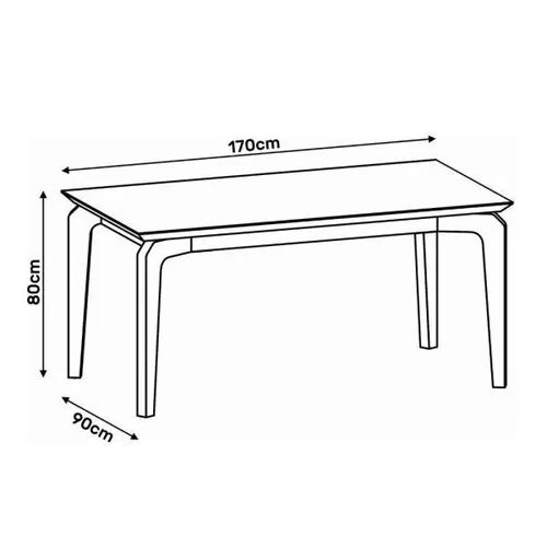 Mesa de Jantar Dália 6 Lugares Dj Móveis Carvalho Europeu/Creme - 3