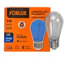 Ver imagem 3 de Lâmpada Led Filamento Azul 1w E-27 127v 4 Unidades Foxlux
