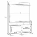 Ver imagem 6 de Estante Home Theater Órbis Castanho/off White para Tv até 55” - Hb Móveis