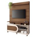 Ver imagem 1 de Estante Home Theater Órbis Castanho/off White para Tv até 55” - Hb Móveis