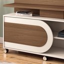 Ver imagem 4 de Estante Home Theater Órbis Castanho/off White para Tv até 55” - Hb Móveis