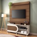 Ver imagem 2 de Estante Home Theater Órbis Castanho/off White para Tv até 55” - Hb Móveis