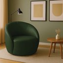Ver imagem 1 de Poltrona Decorativa Orgânica Giratória Lua Sintético Pu D03 - D’Rossi