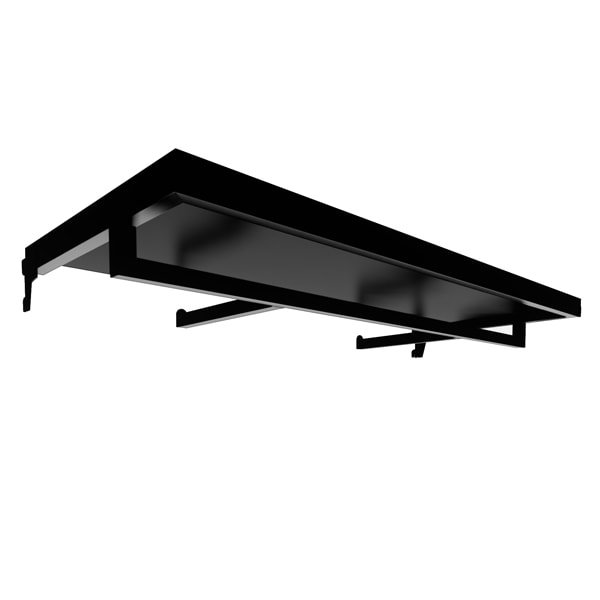 Prateleira para Cremalheira com Cabideiro 90x40cm Comac - Preto