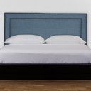 Ver imagem 2 de Cabeceira Estofada Viviane Linho Casal Azul