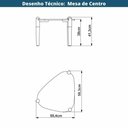 Ver imagem 5 de Mesa de Centro Orgânica Artesano 60 Cm (largura) em Mdp Nero (preto) e Pés em Madeira Maciça