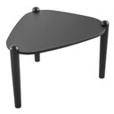 Ver imagem 1 de Mesa de Centro Orgânica Artesano 60 Cm (largura) em Mdp Nero (preto) e Pés em Madeira Maciça