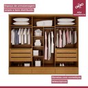 Ver imagem 2 de Guarda Roupa Casal 6 Portas 9 Gavetas 100% MDF - Urbano - Josandro Móveis