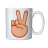 Caneca de Porcelana Emoji Paz e Amor - 1