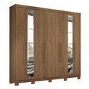 Ver imagem 1 de Guarda Roupa Casal Master New 8.4 8 Portas Jatobá com Espelho e Pés - Santos Andirá