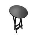 Ver imagem 2 de Mesa Bistrô Dobrável de Madeira Redonda Preta - Tarimatã