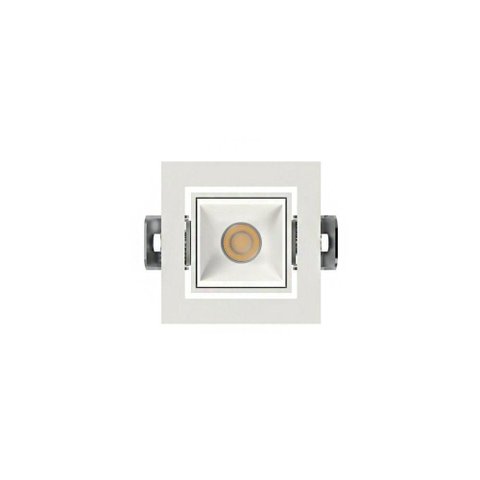 Spot de Embutir Stella Square Recuado Direcionável Micro LED 15° Alto Irc 90 3W Bivolt Branco