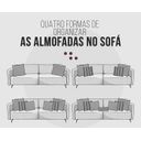 Ver imagem 5 de Kit 3 Capas de Almofada 43x43cm Geométrica Tecido Veludo 100% Poliéster