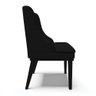 Cadeira de Jantar Liz Veludo Luxo Base Fixa Madeira Preto - D'Rossi - 12