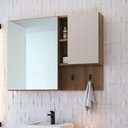 Ver imagem 1 de Espelheira de Banheiro com 2 Portas e Nichos 80cm Multimóveis Crpro-EPL005 Mel/Arenas