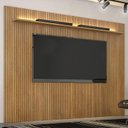 Ver imagem 1 de Painel para Tv Suspenso Frisado Ambiente Curitiba 2240 Cinamomo Off White com Led - Valdemóveis