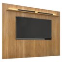 Ver imagem 2 de Painel para Tv Suspenso Frisado Ambiente Curitiba 2240 Cinamomo Off White com Led - Valdemóveis