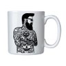 Caneca de Porcelana Homem com Corpo Tatuado - 1