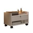 Ver imagem 2 de Gabinete para Banheiro Prisma - Mdp Gaveta e Nicho Off White - J3 Móveis
