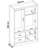 Guarda Roupa Solteiro 03 Portas 22520 Amendola Off White Flex Demobile - 3
