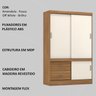 Guarda Roupa Solteiro 03 Portas 22520 Amendola Off White Flex Demobile - 4