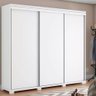 Guarda Roupa Casal Mustang 100% Mdf 3 Portas Correr Branco - 5