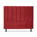 Ver imagem 3 de Kit Cabeceira e Calçadeira Baú Carla Casal 160 cm - Veludo Vermelho