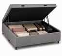 Ver imagem 1 de Base Box Baú Casal 128x188 Suede Cinza