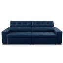 Ver imagem 4 de Sofá Retrátil e Reclinável 3 Lugares com Molas 2,50m Dani Suede Azul Adonai Estofados